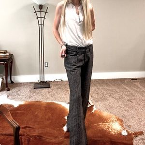 Pinstripe wide leg trousers - perfect for winter